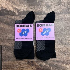 Bombas Men's Black Lightweight Athletic Half Calf Socks NWT Sz XL -2 Pair Bundle